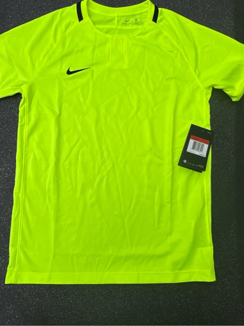 Nike Youth Neon Yellow Dri-FIT Athletic Shirt